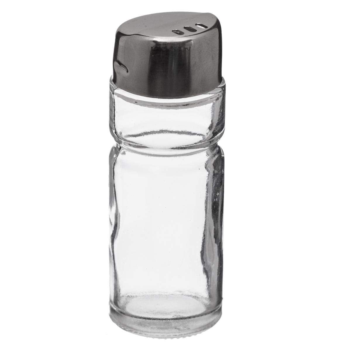 Salt Shaker with Lid Secret de Gourmet Multicolour Transparent Glass Stainless steel-5