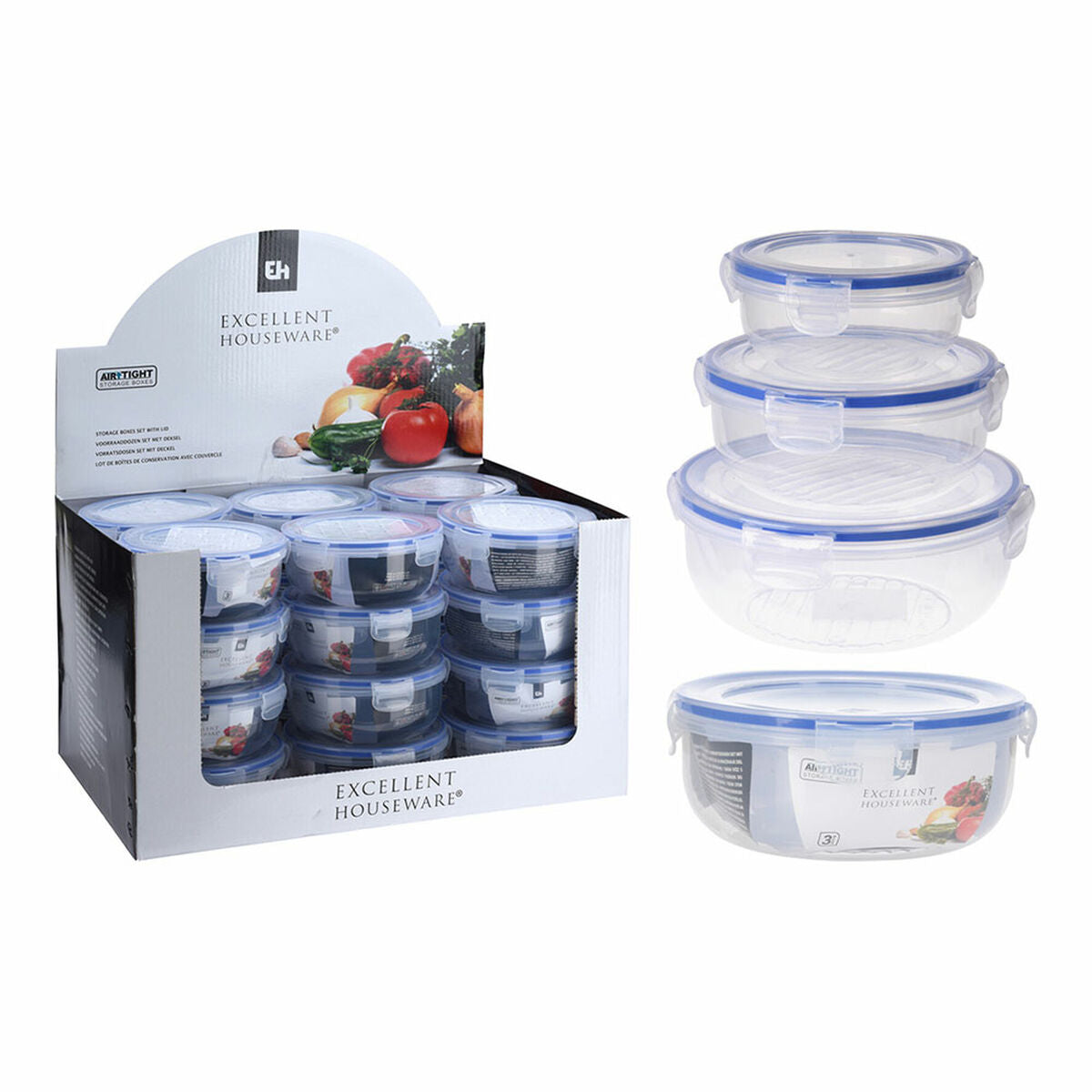 Set of lunch boxes Excellent Houseware 024000670 3 Units-1