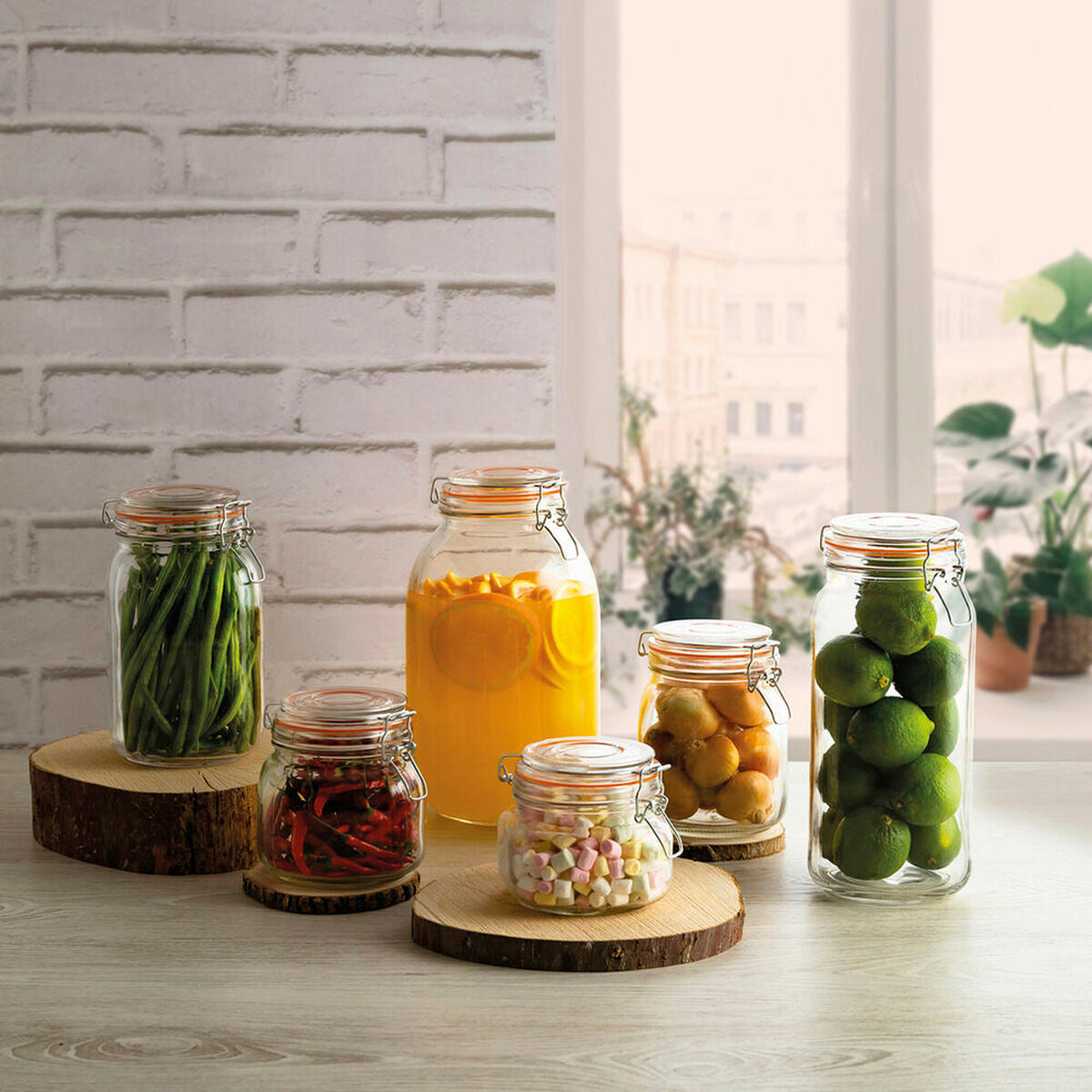 Glass Jar Quid New Canette Transparent Glass 2 L (Pack 6x)-1