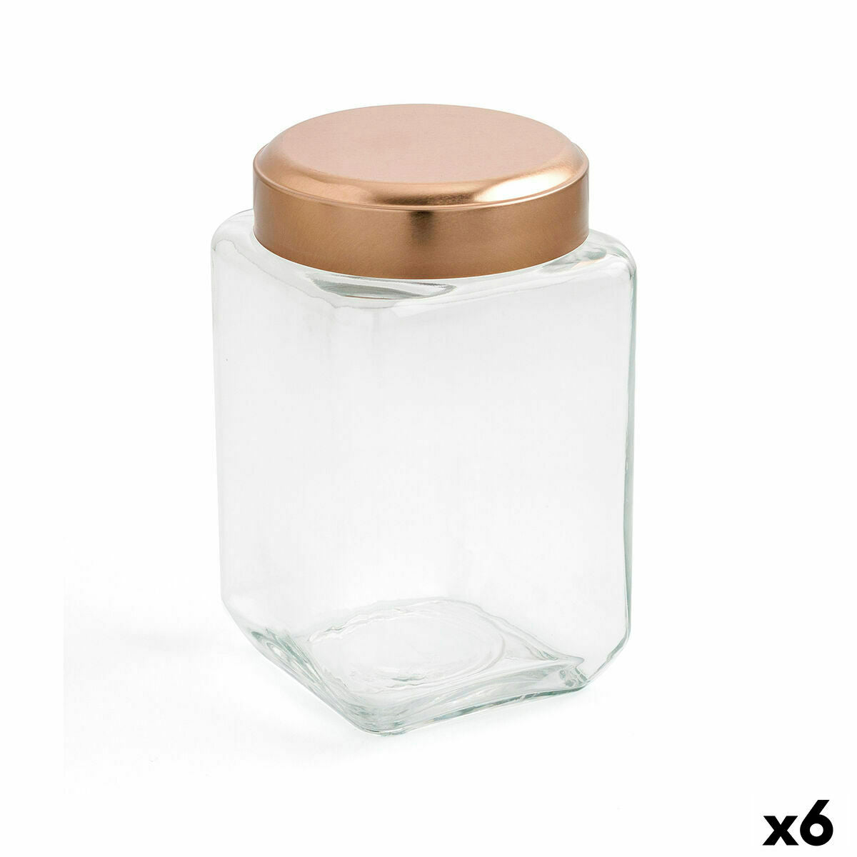 Jar Quid B&w Copper Glass 1,25 L (6 Units) (Pack 6x)-2