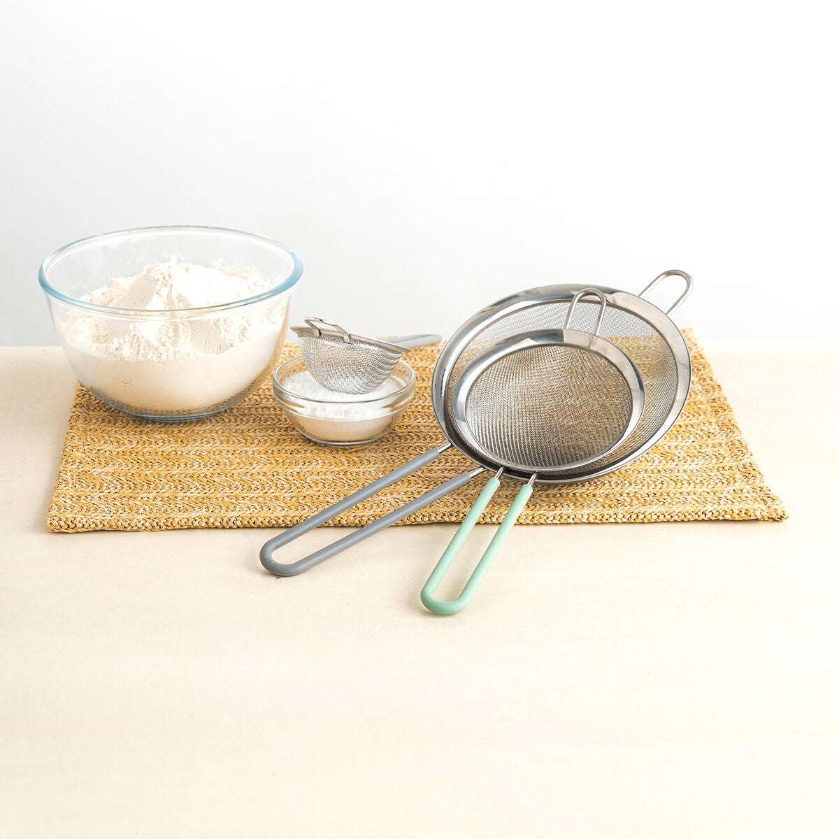 Set of Sieves Quid Ozon Metal 16 cm 12 cm 8 cm 3 Units-5