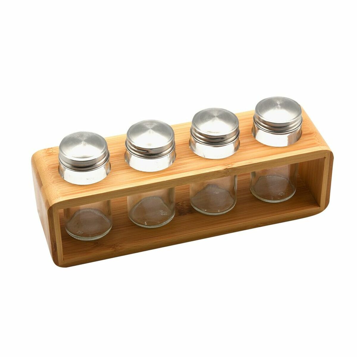 Bamboo Spice Rack Versa 33 x 2,5 x 18 cm-0