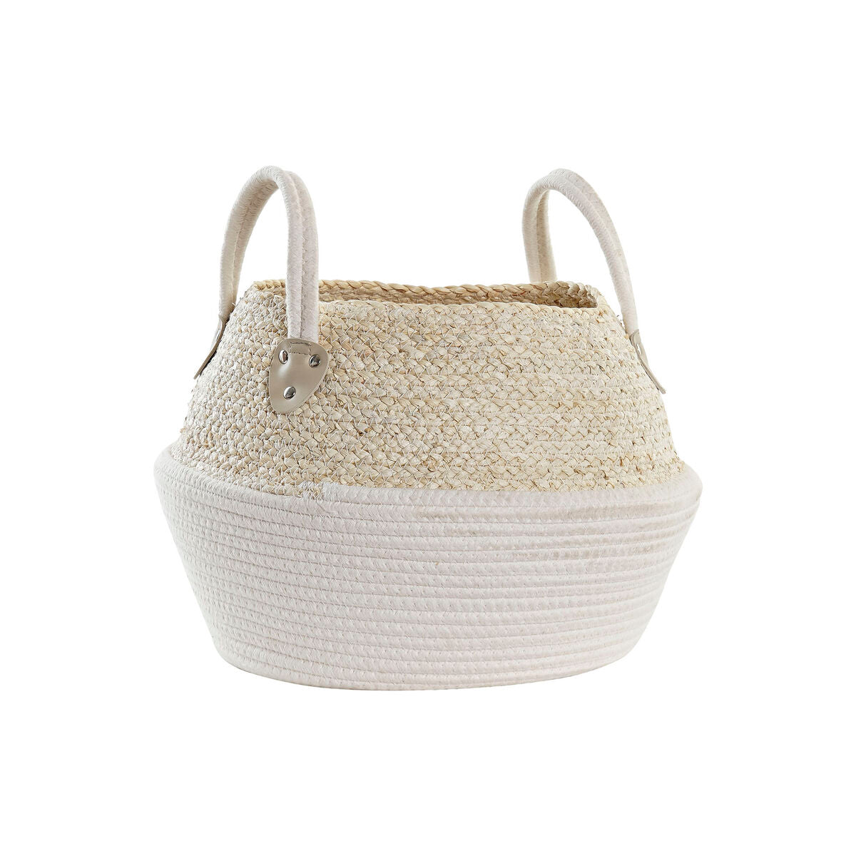 Basket DKD Home Decor 37 x 37 x 25 cm Natural Fibre-0