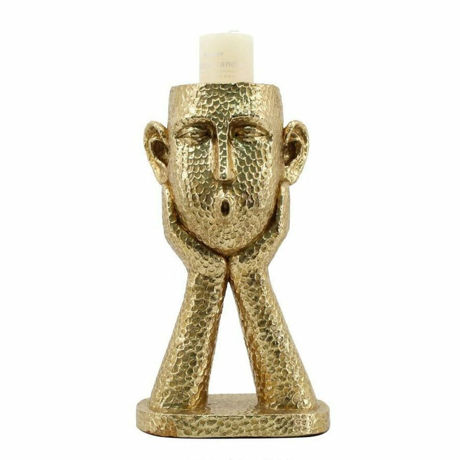 Candleholder DKD Home Decor Golden Resin 18 x 13,5 x 31,5 cm-0