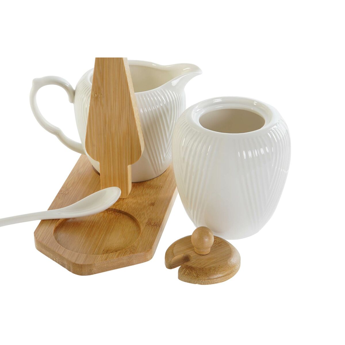 Milk jug and sugar bowl DKD Home Decor-3