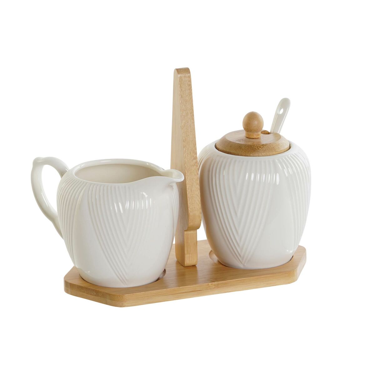 Milk jug and sugar bowl DKD Home Decor-0