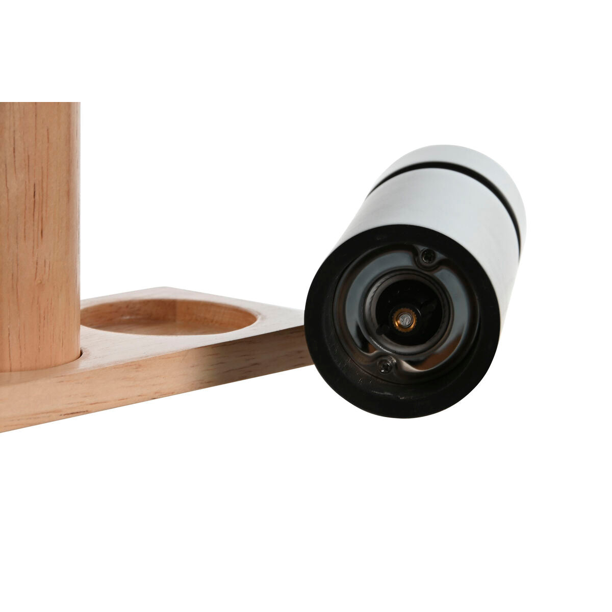 Salt and Pepper Shakers Home ESPRIT Black Natural Stainless steel Rubber wood 14 x 7 x 16,5 cm-2