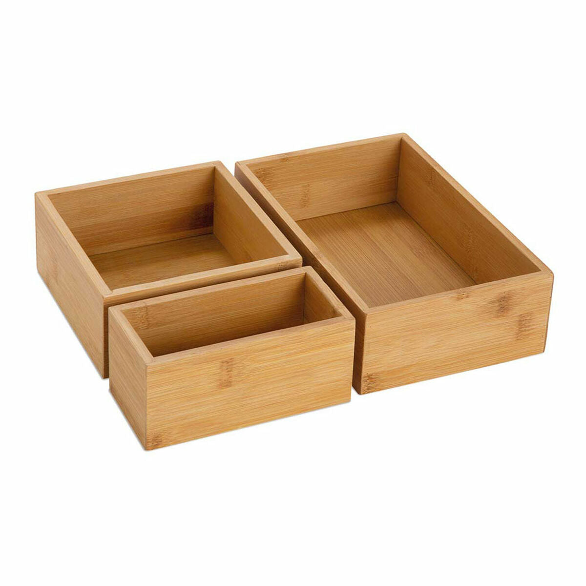 Storage boxes Andrea House ax73022 30 x 23 x 7 cm (3 Pieces)-0