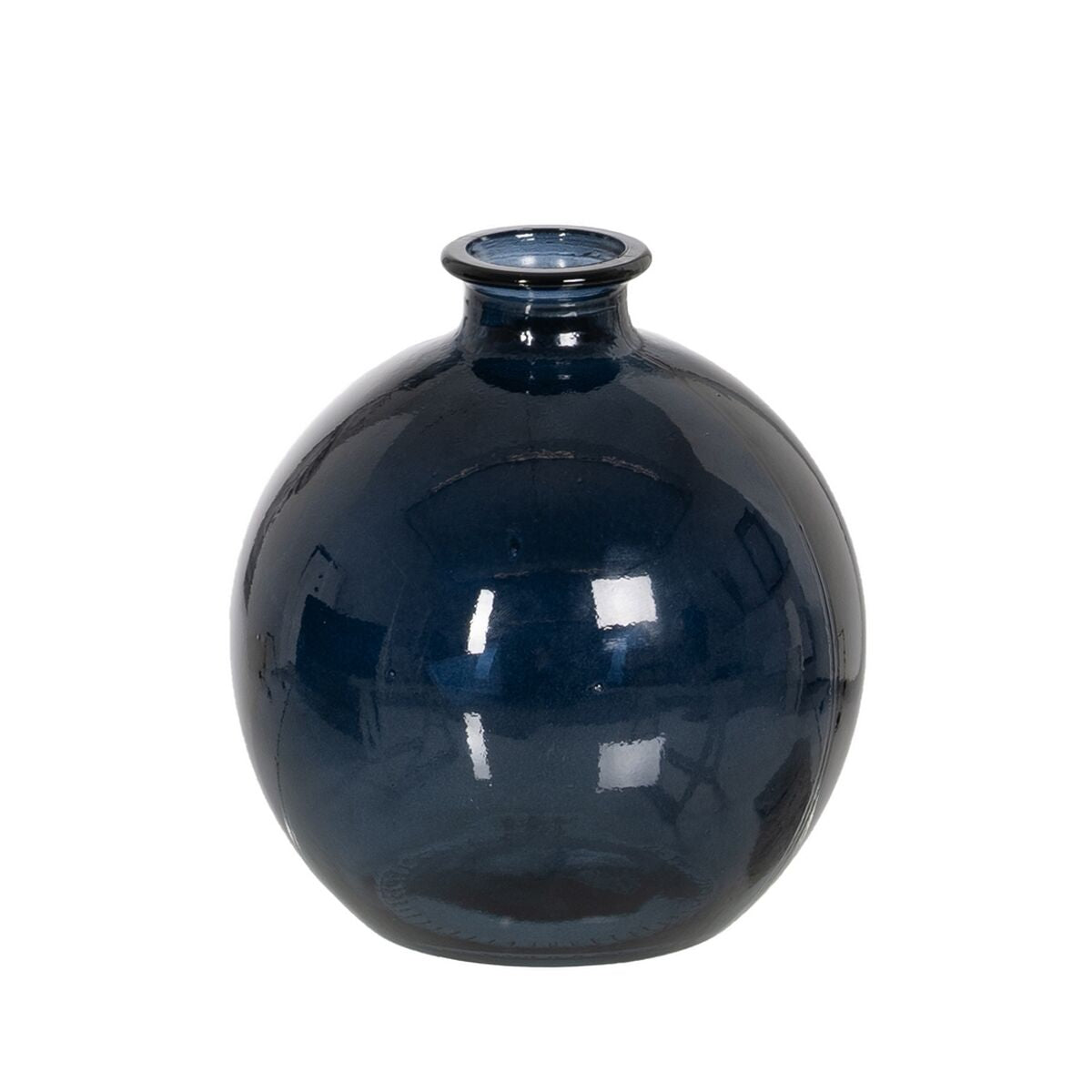 Vase Blue recycled glass 16 x 16 x 18 cm-0