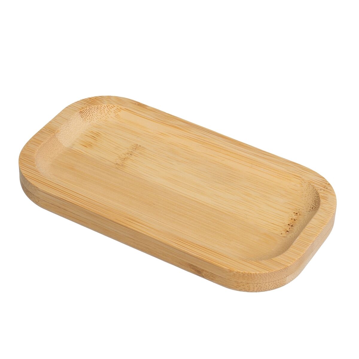 Bath Set Transparent Natural Bamboo polystyrene 17 x 9,5 x 19 cm-1