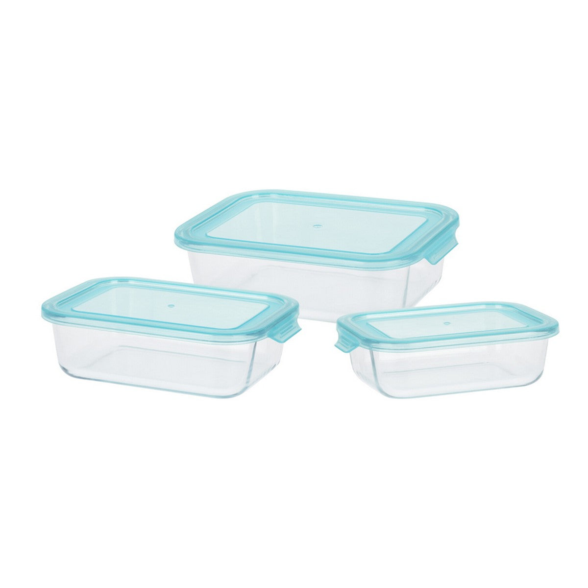 Set of 3 lunch boxes Excellent Houseware Crystal-0