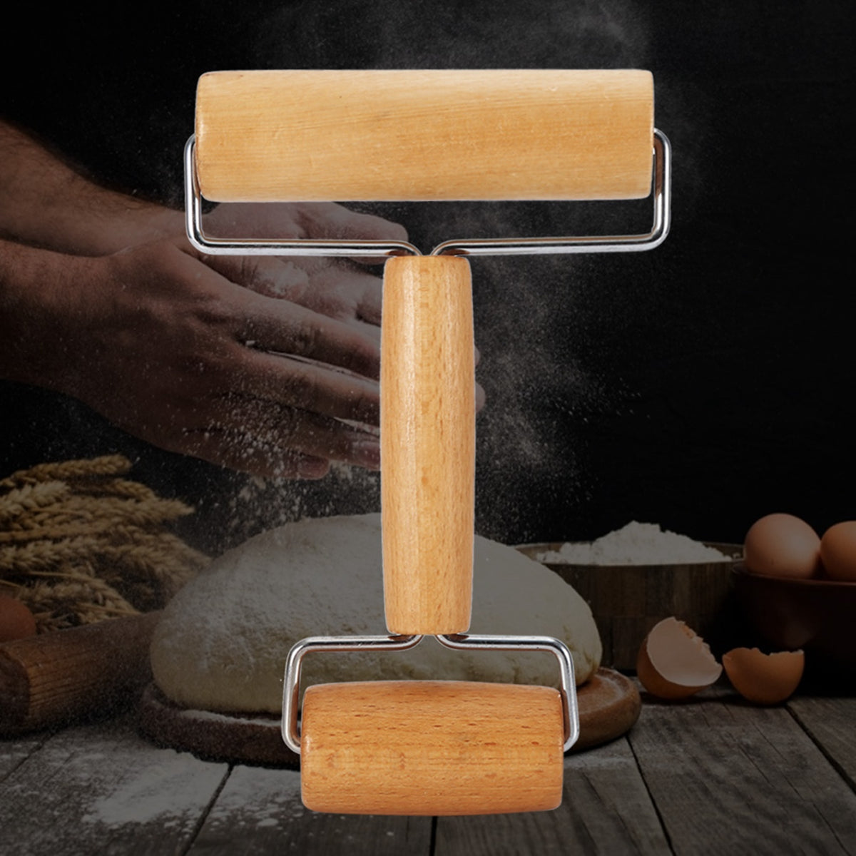Nudelholz /  Teigroller – Perfekt für Pizza, Gebäck & Fondant