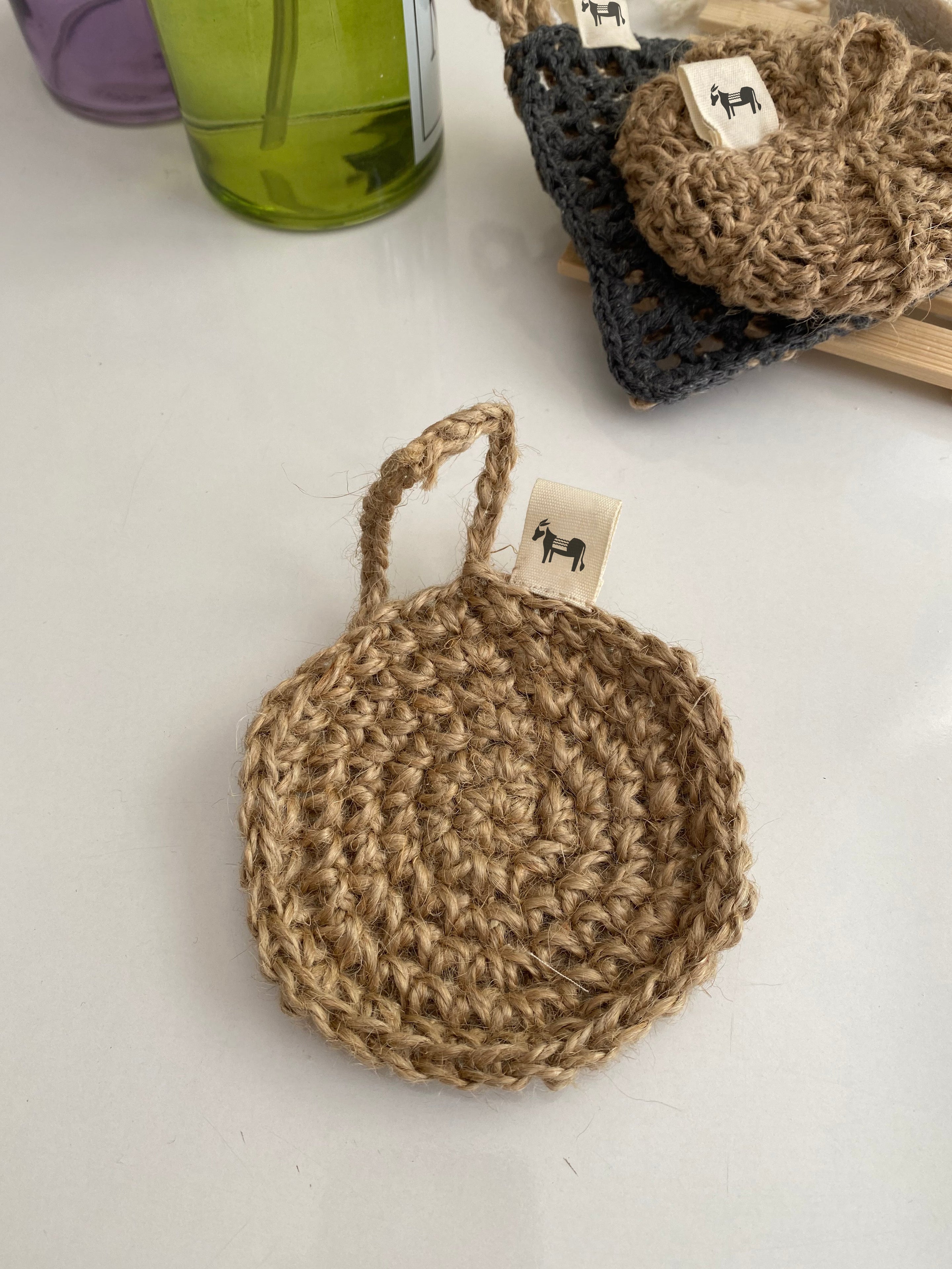 Jute Schwamm 'Flat Earth'-2