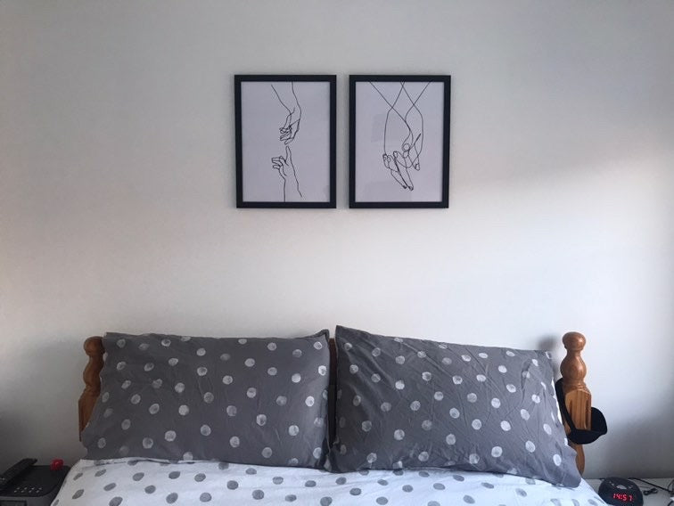 Adams Touching Hands Line Work Wall Decor Print-2