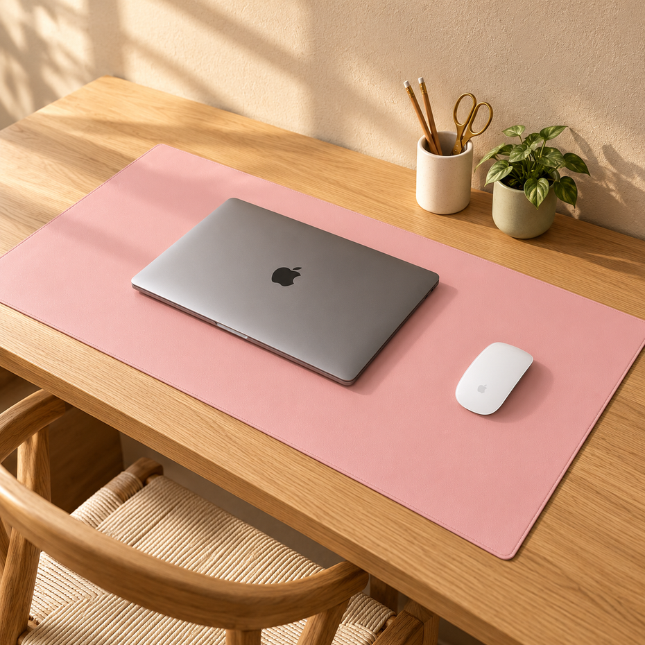 Jersey rosanes Leather Desk Pad – Handgefertigte Schreibtischunterlage aus Kalbsleder