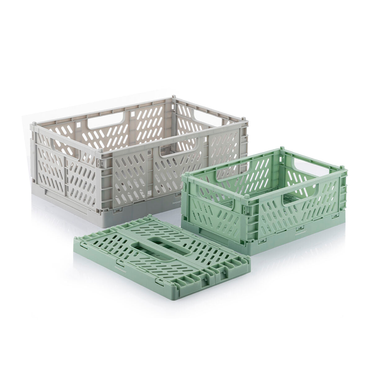 Set of 3 Foldable and Stackable Organiser Boxes Boxtor InnovaGoods-4