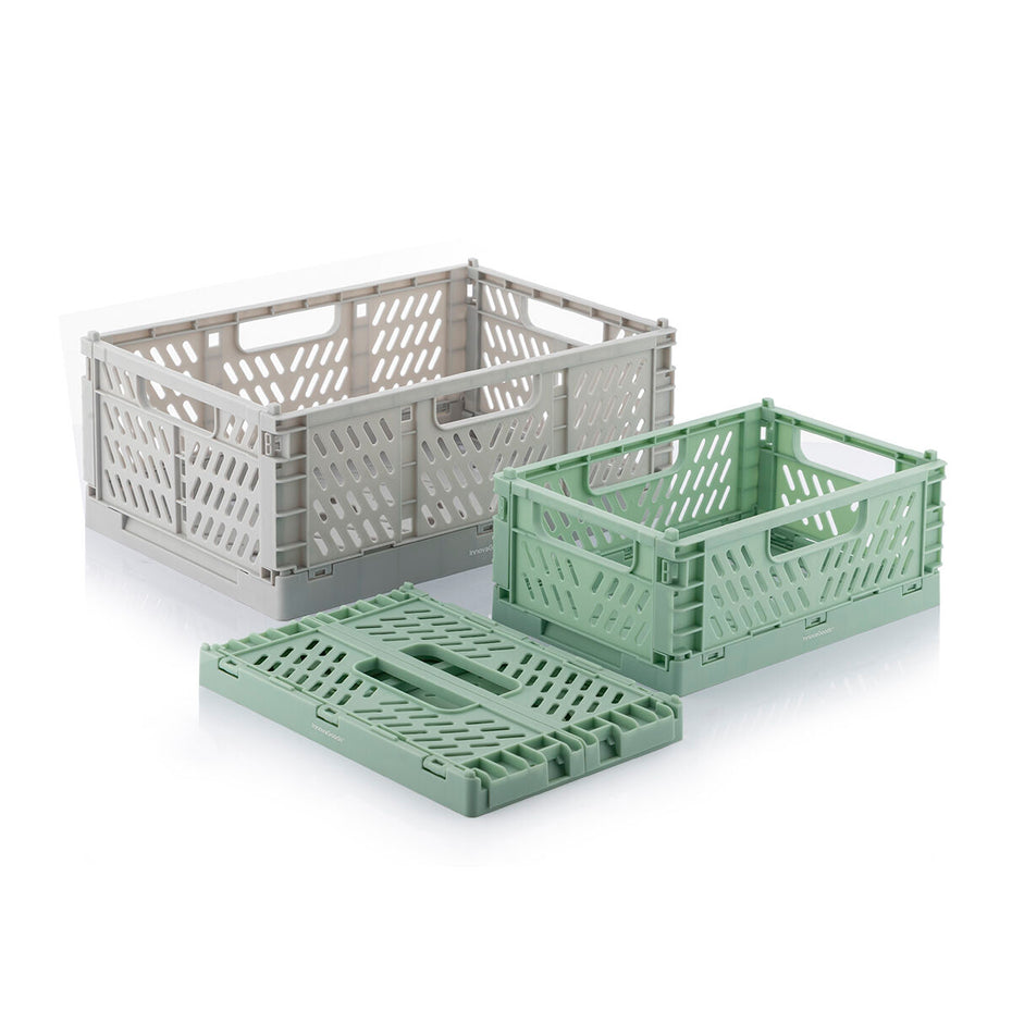 Set of 3 Foldable and Stackable Organiser Boxes Boxtor InnovaGoods-4
