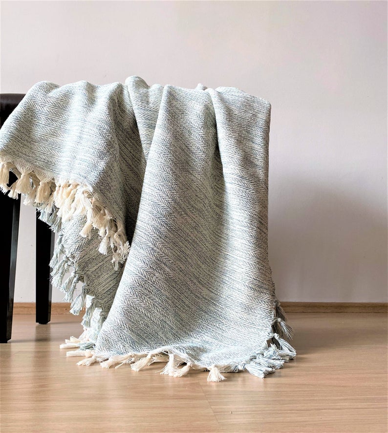 Handwoven blanket "Şirince"-4
