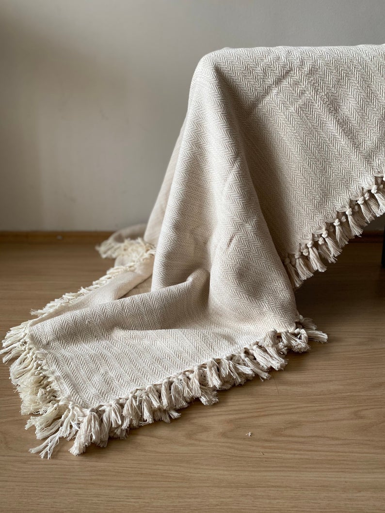 Handwoven blanket "Şirince"-5