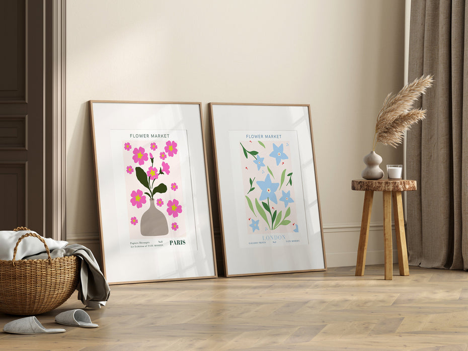 Poster Blumen Markt | Poster Set 9 Bilder | Botanische Wand Kunst I Wandbilder Wohnzimmer & Schlafzimmer | Sofort Digitaler Download-1