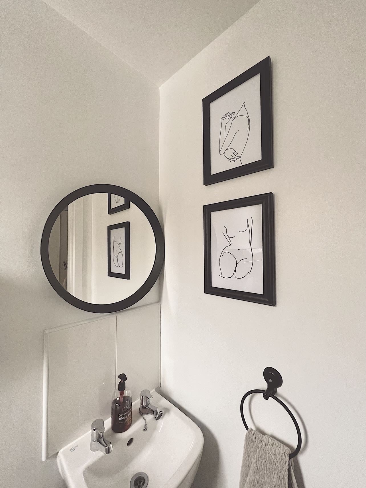 Naked Body Fine Line Work Bedroom Home Bathroom Wall Decor Print-1