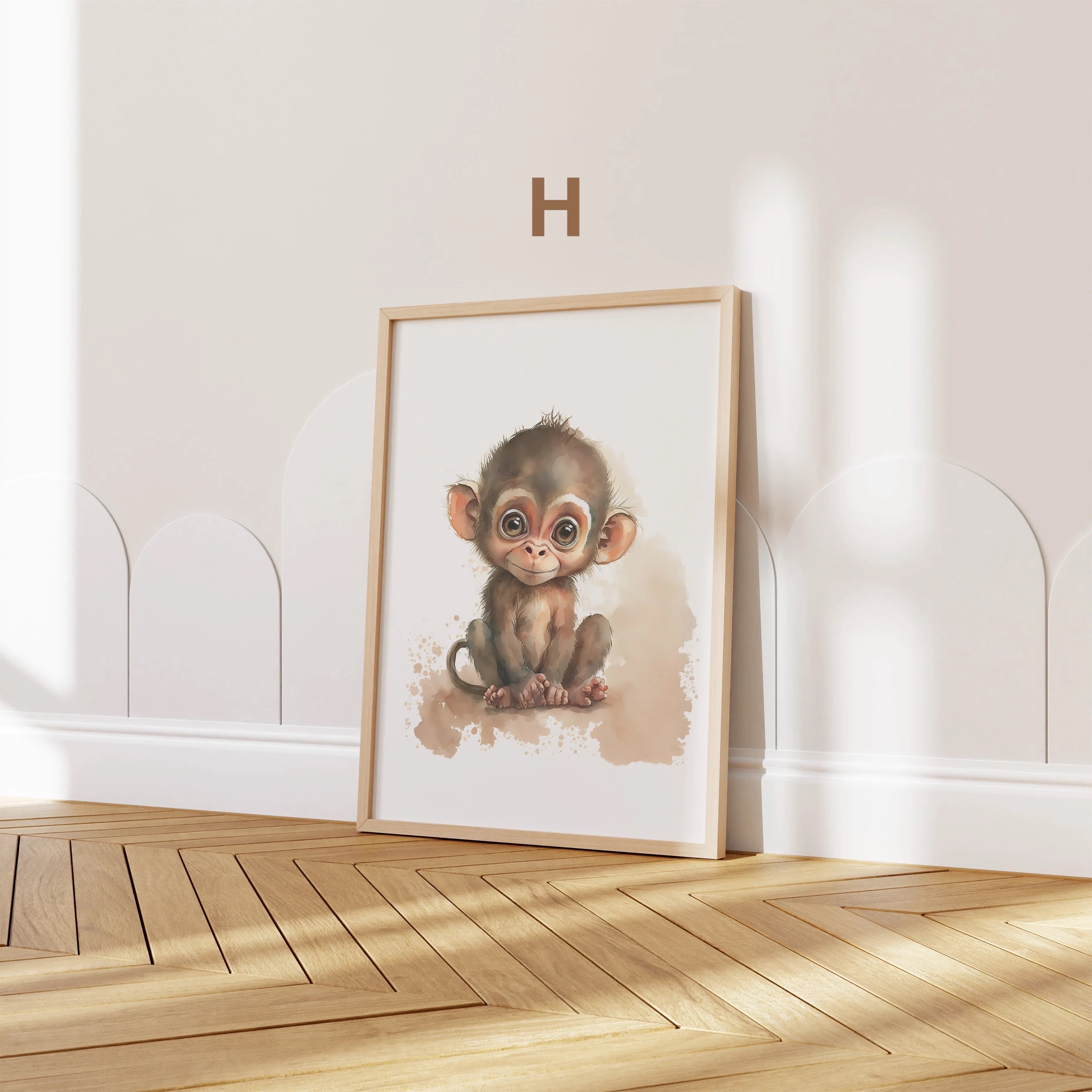 Poster Kinderzimmer Tiere Wald Dschungel Aquarell I Kinderzimmer Bilder I Wand Deko I Kunst Druck I Deko Print I ohne Rahmen-8