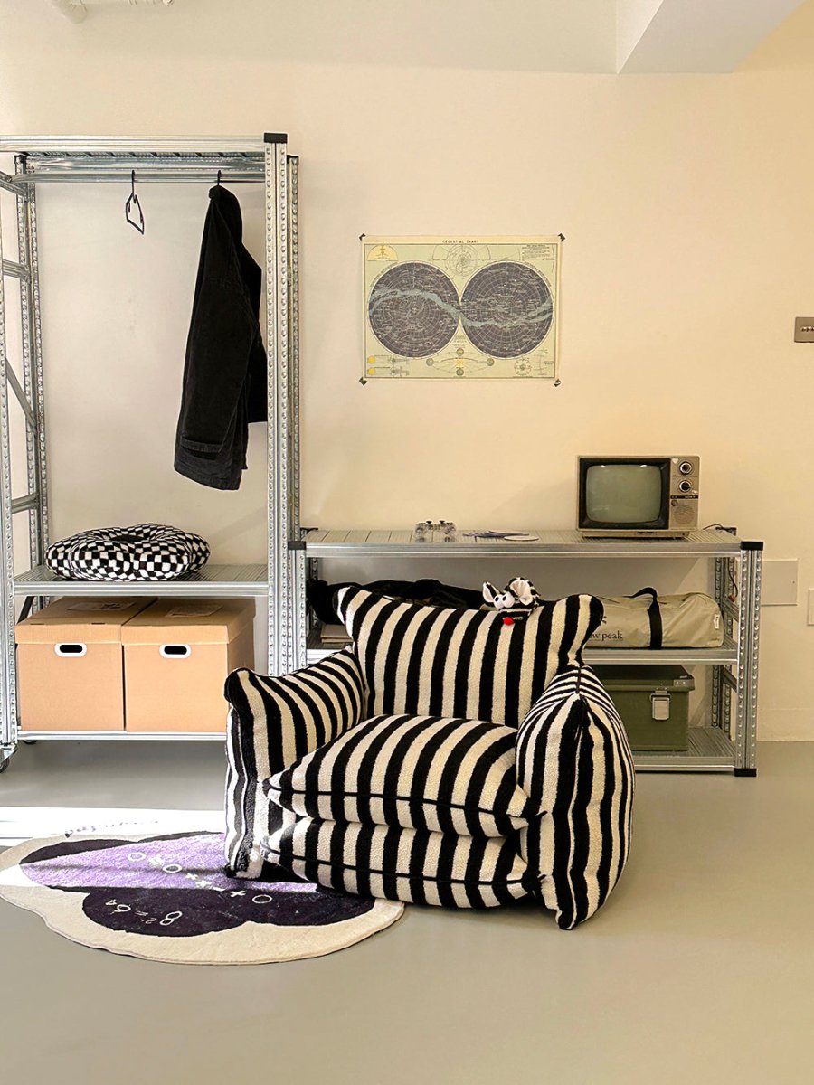 Playful Mind Striped Lazy Sofa Chair-3